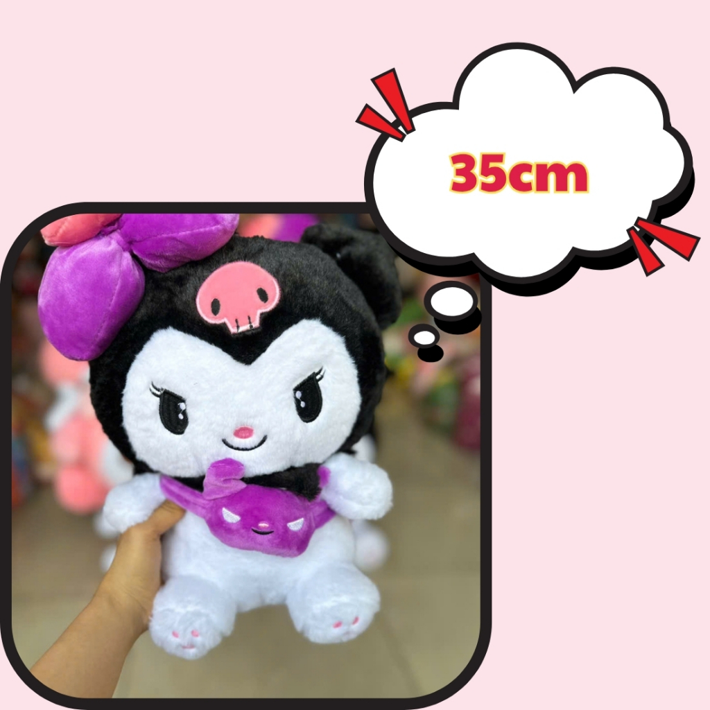 Gấu Bông Meludy - Kuromi đeo túi