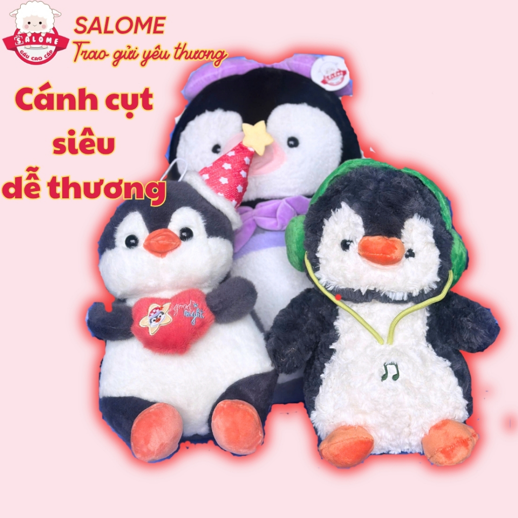 Gấu Bông Chim Cánh Cụt Đeo Tai nghe