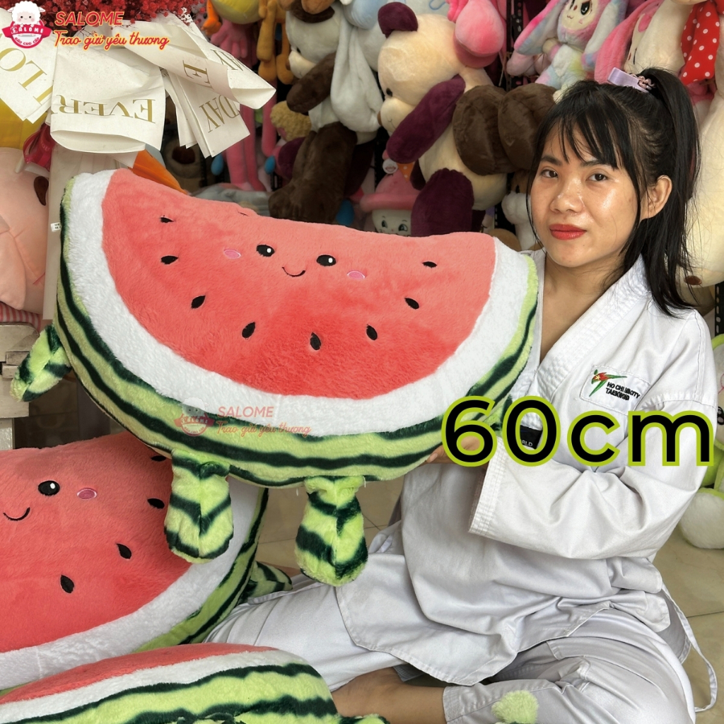 Gấu bông dưa hấu chạy bộ