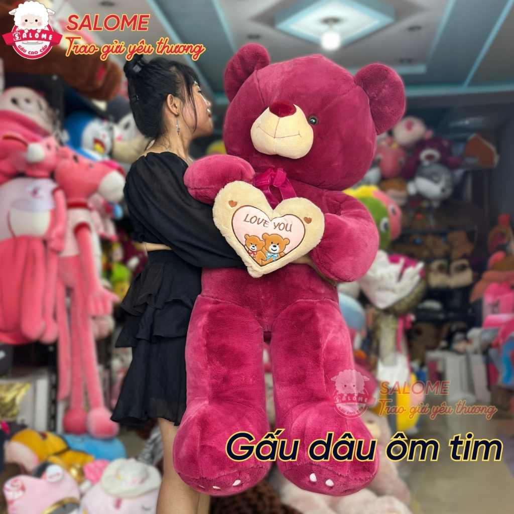 Gấu bông tedđy ôm trà sữa