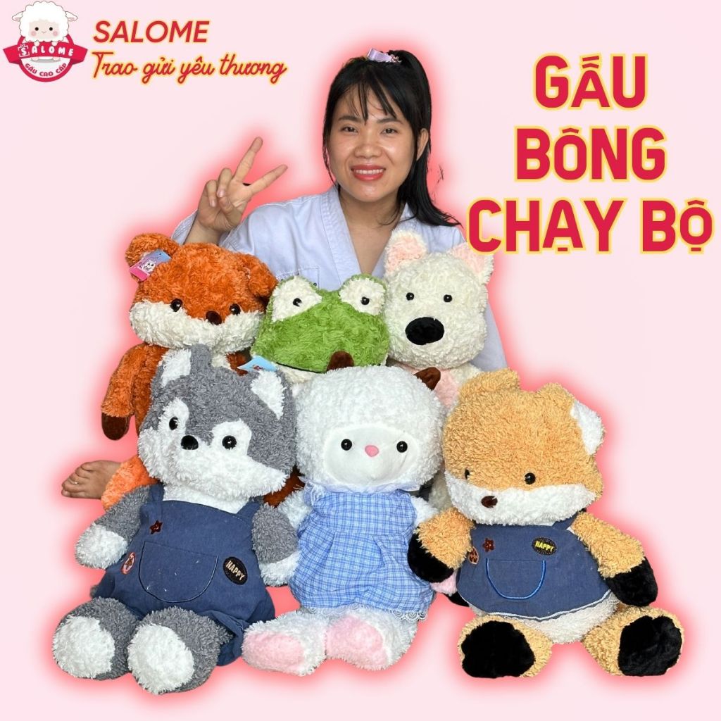 Gấu bông ếch chạy bộ