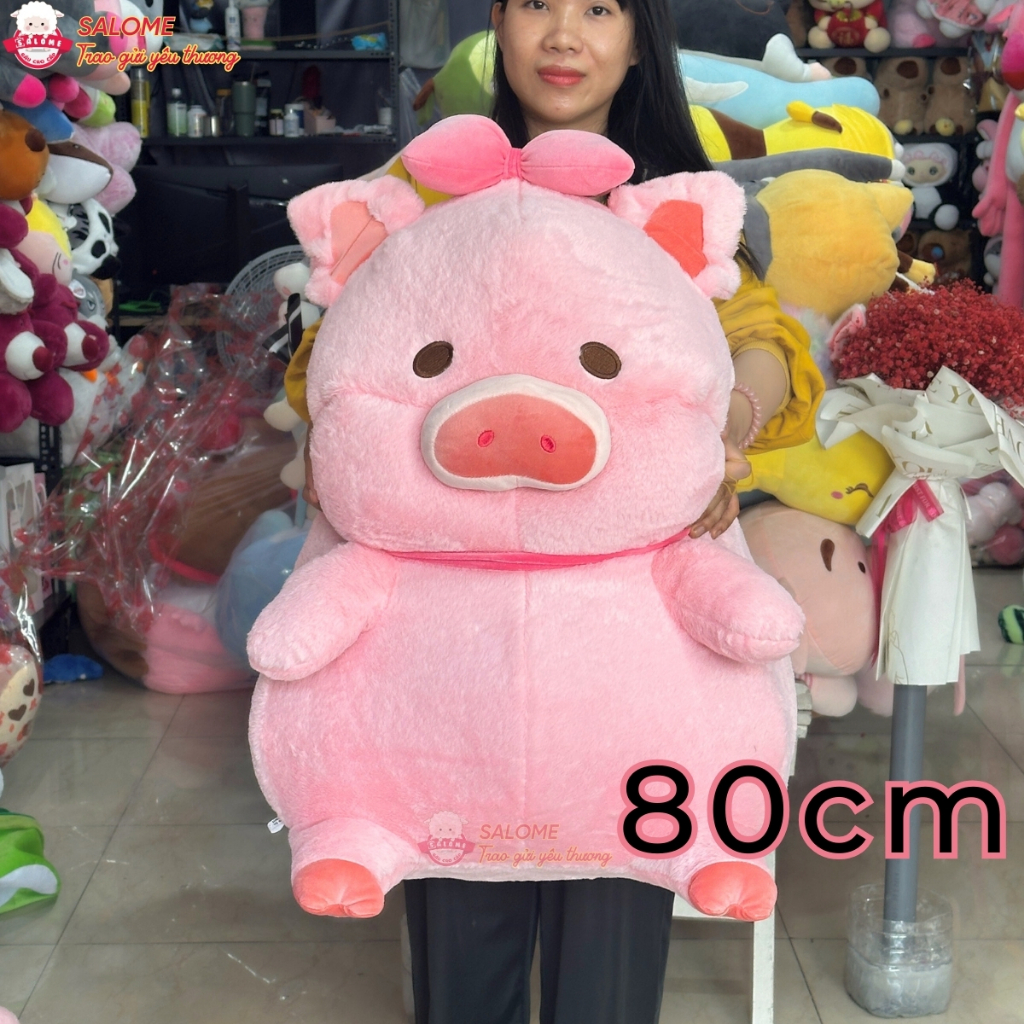Gấu Bông Heo Lulu Hồng Có Cánh