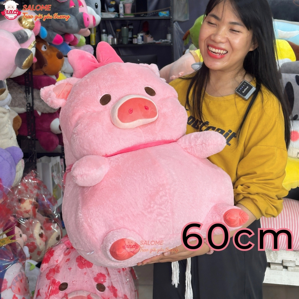 Gấu Bông Heo Lulu Hồng Có Cánh