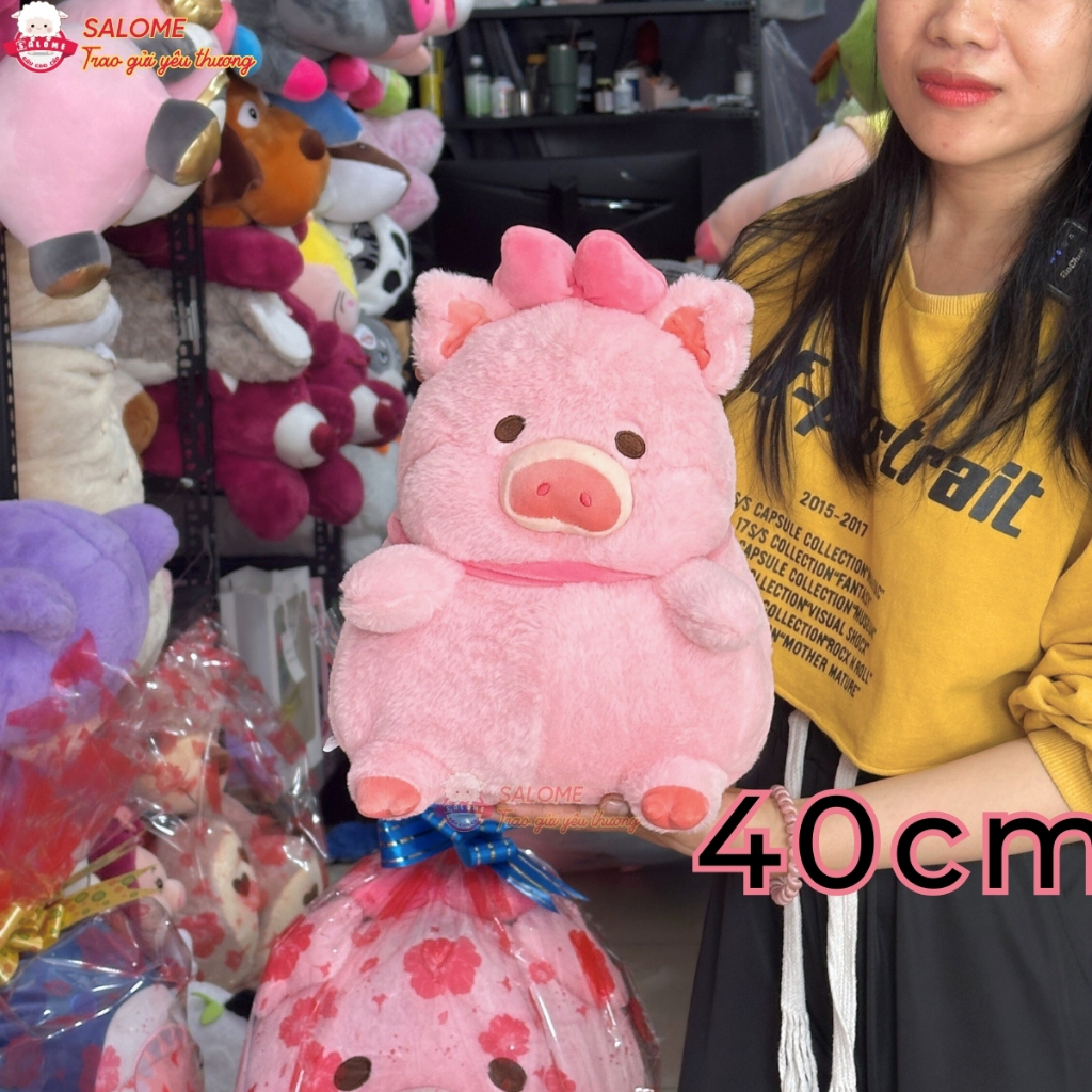 Gấu Bông Heo Lulu Hồng Có Cánh