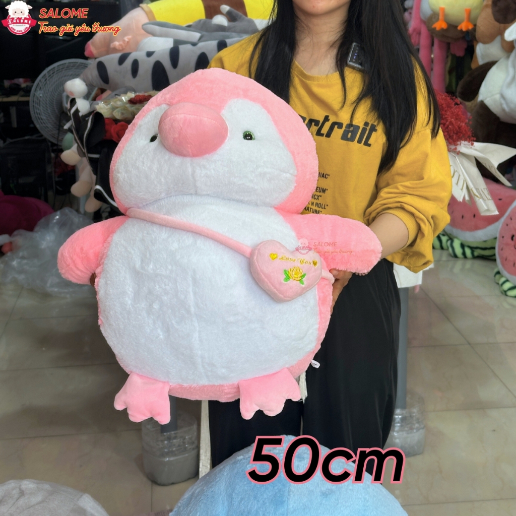 Gấu Bông Chim Cánh Cụt Đeo Túi