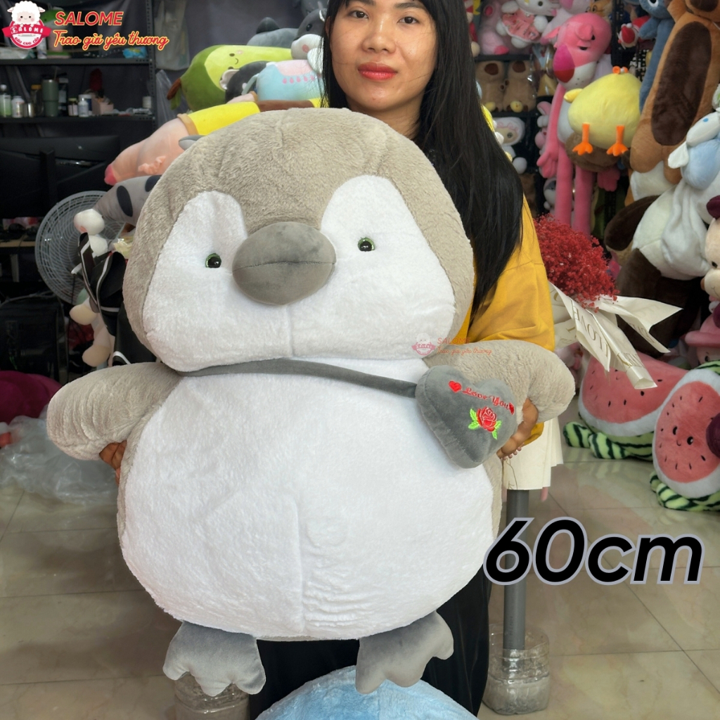 Gấu Bông Chim Cánh Cụt Đeo Túi