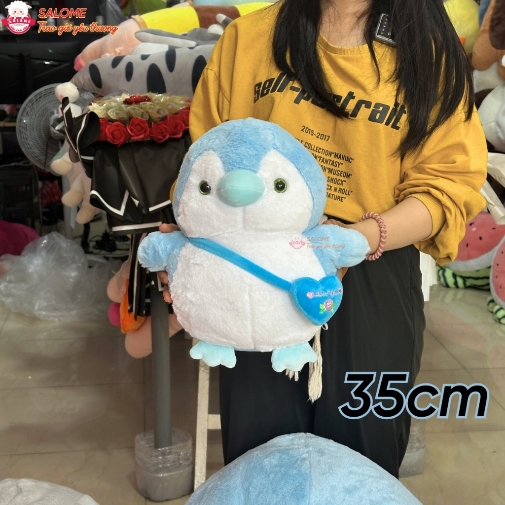 Gấu Bông Chim Cánh Cụt Đeo Túi
