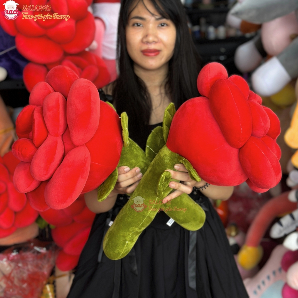 Gấu bông hoa hồng nhiều màu