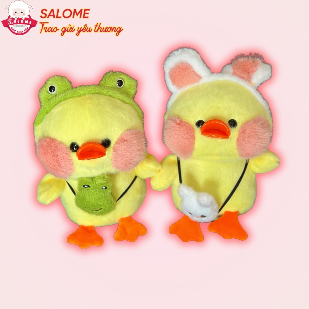 Gấu bông con vịt mỏ nhựa size 20cm SALOME, Thú nhồi bông vịt mỏ dảnh khó chịu quà tặng cao cấp