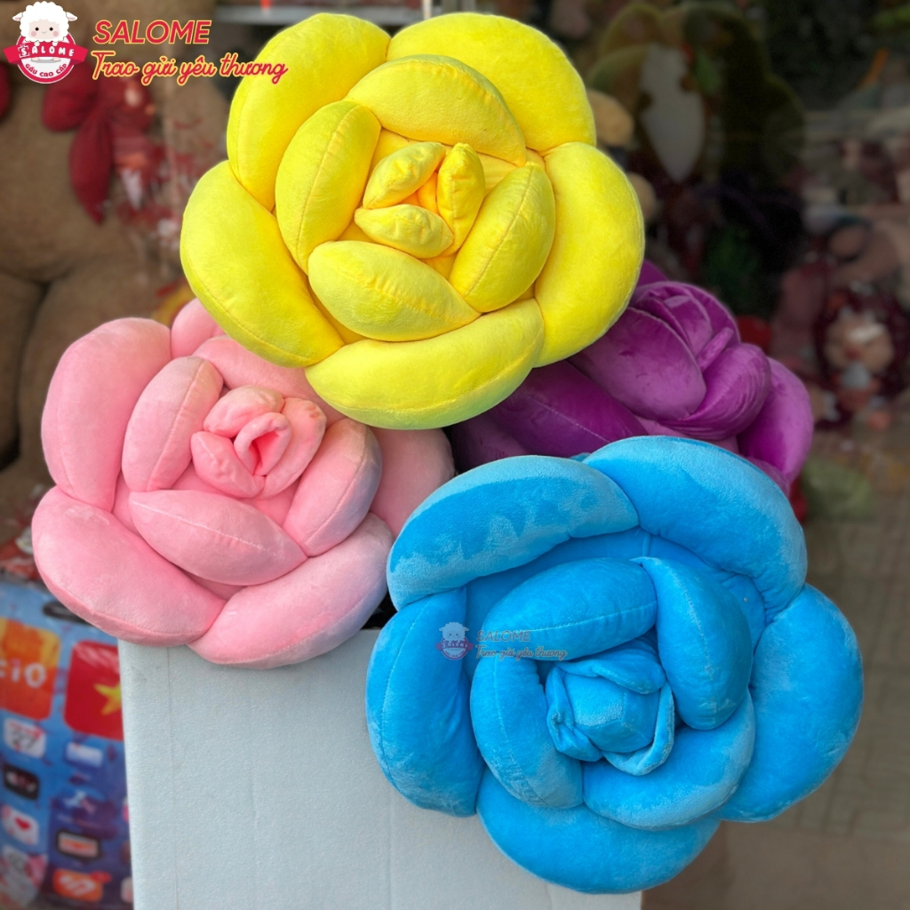 Gấu bông hoa hồng nhiều màu
