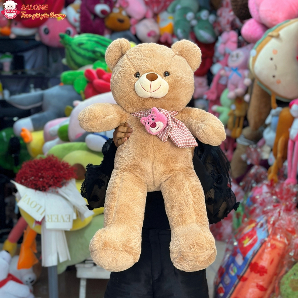 Gấu bông teddy quàng khăn