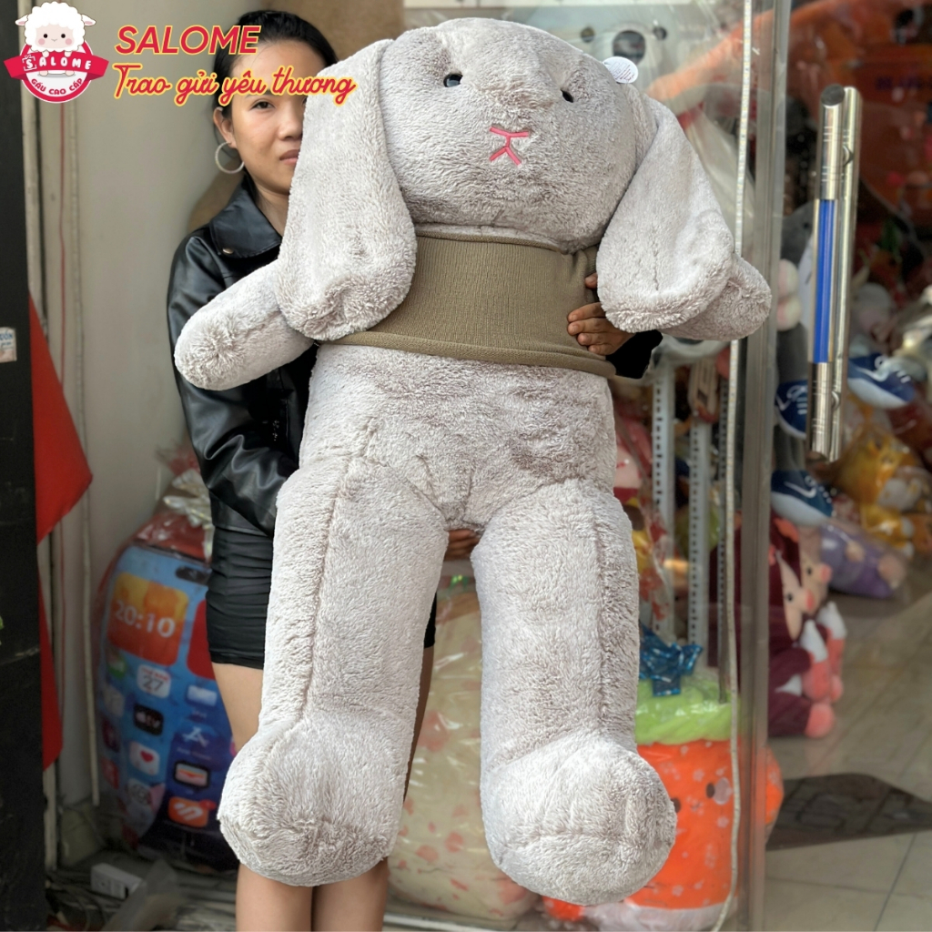 Gấu bông thỏ bunny tai dài mặc áo len