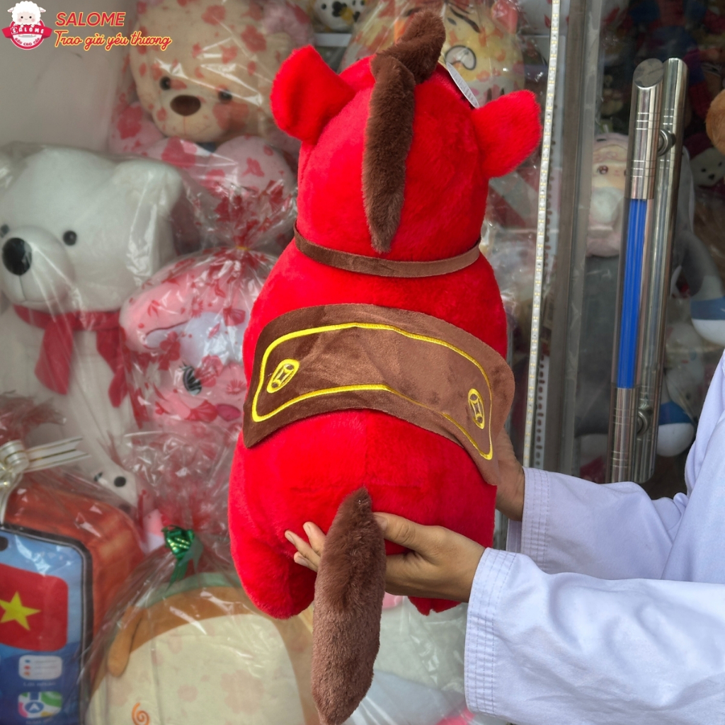 Gấu bông Ngựa Đỏ Tài Lộc Bính Ngọ