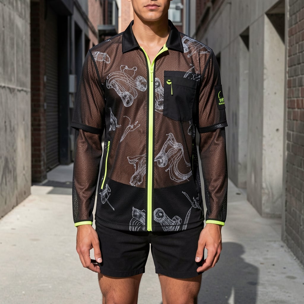 Overshirt tech khóa kim loại F1GENZ 19
