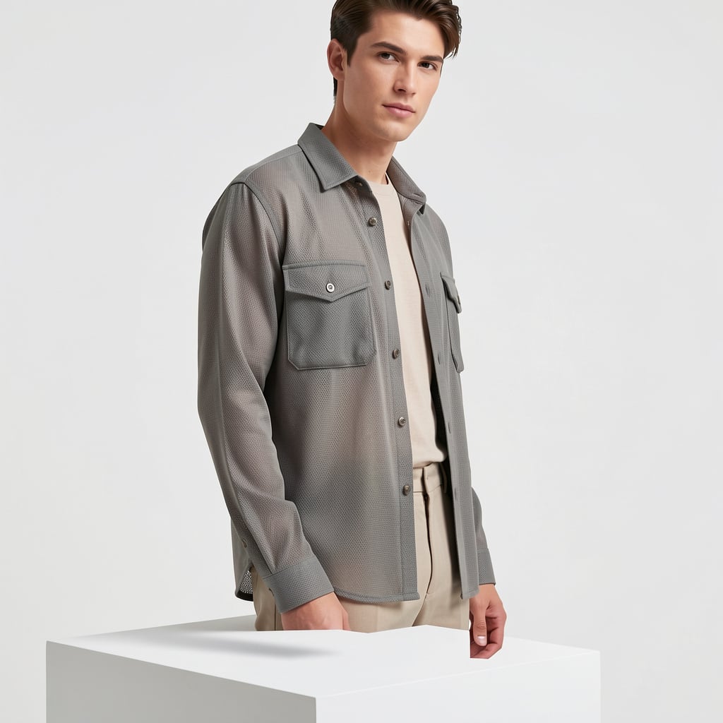 Overshirt tech khóa kim loại F1GENZ 19