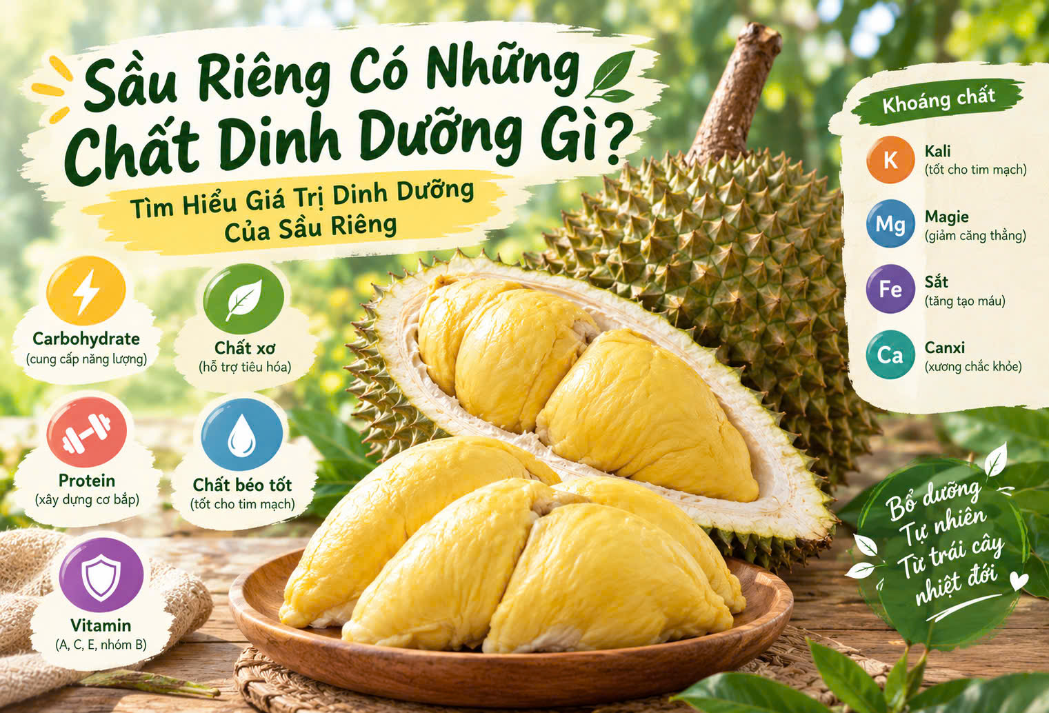 Sầu Riêng Có Những Chất Dinh Dưỡng Gì? Tìm Hiểu Giá Trị Dinh Dưỡng Của Sầu Riêng