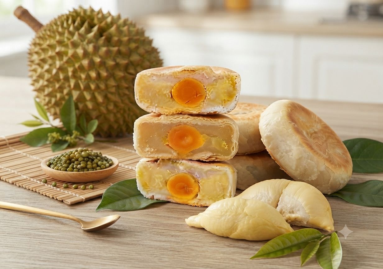 Bánh pía nhiều lớp vỏ kết hợp với nhân sầu riêng
