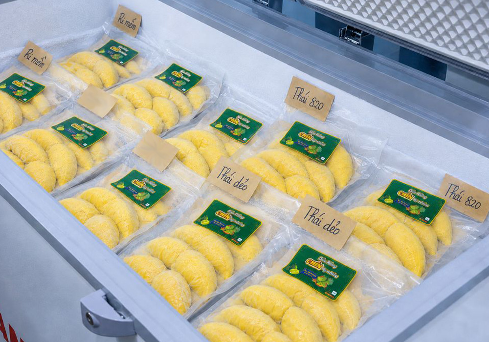 Bảo quản sầu riêng làm lạnh sâu ở -18°C