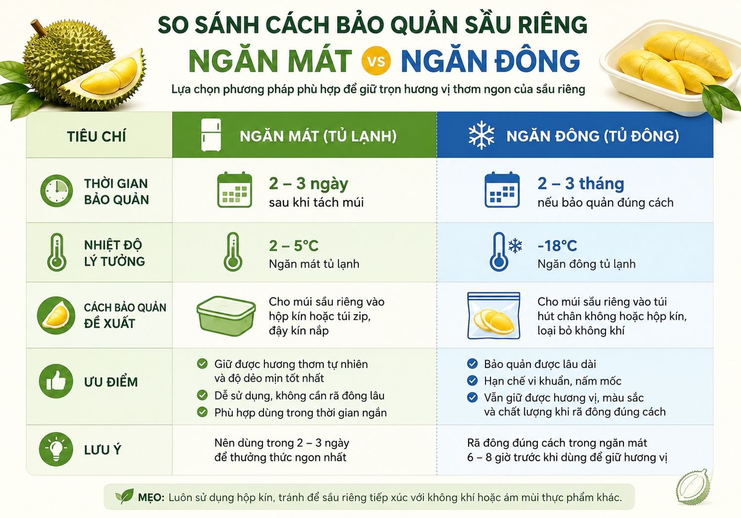 Ưu, nhược điểm của bảo quản lạnh và cấp đông