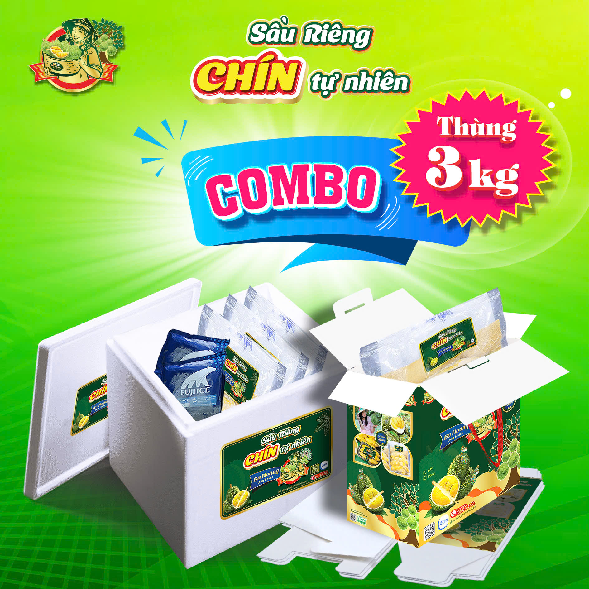 Combo 3kg - Sầu riêng chín tự nhiên
