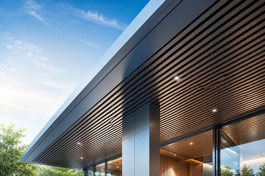 Dự án trần lam nhôm showroom nội thất cao cấp