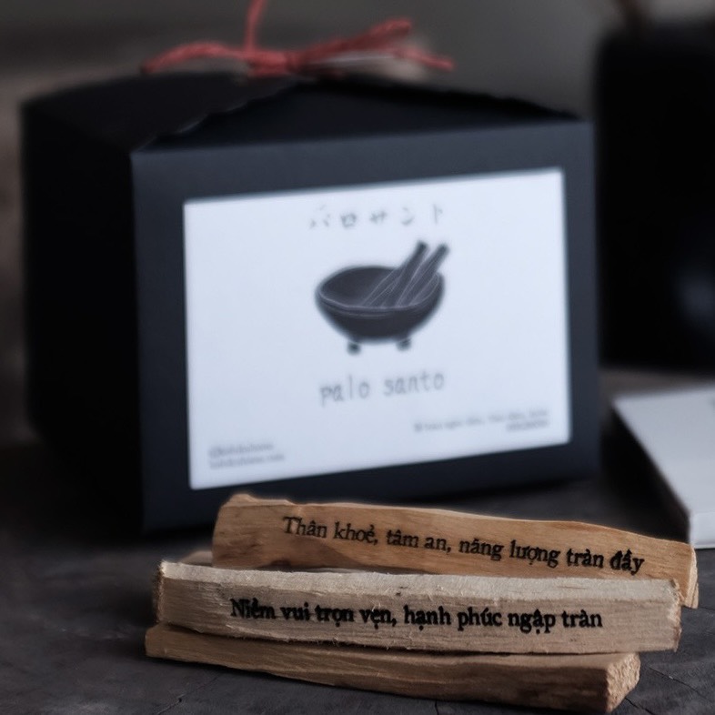 Bộ thanh gỗ trắc xanh Palo Santo - nhỏ