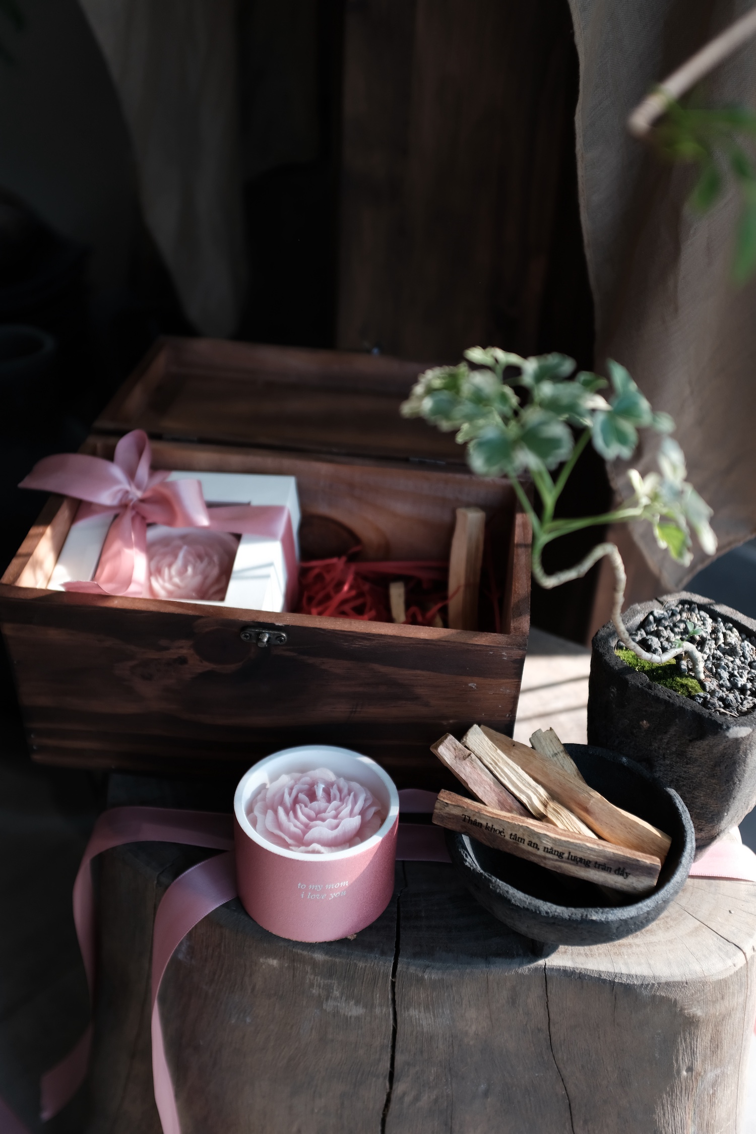 Bộ quà Hime khắc thông điệp - Hime set with personalized message engraved