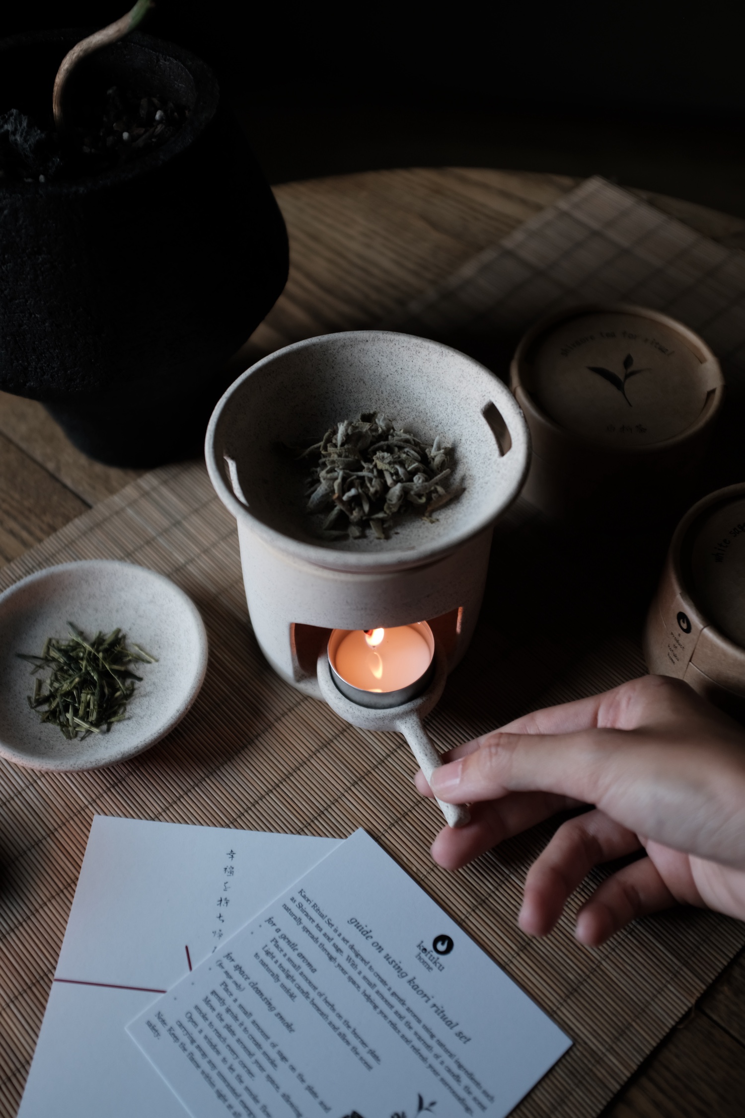 Bộ đốt hương tự nhiên - Kaori set