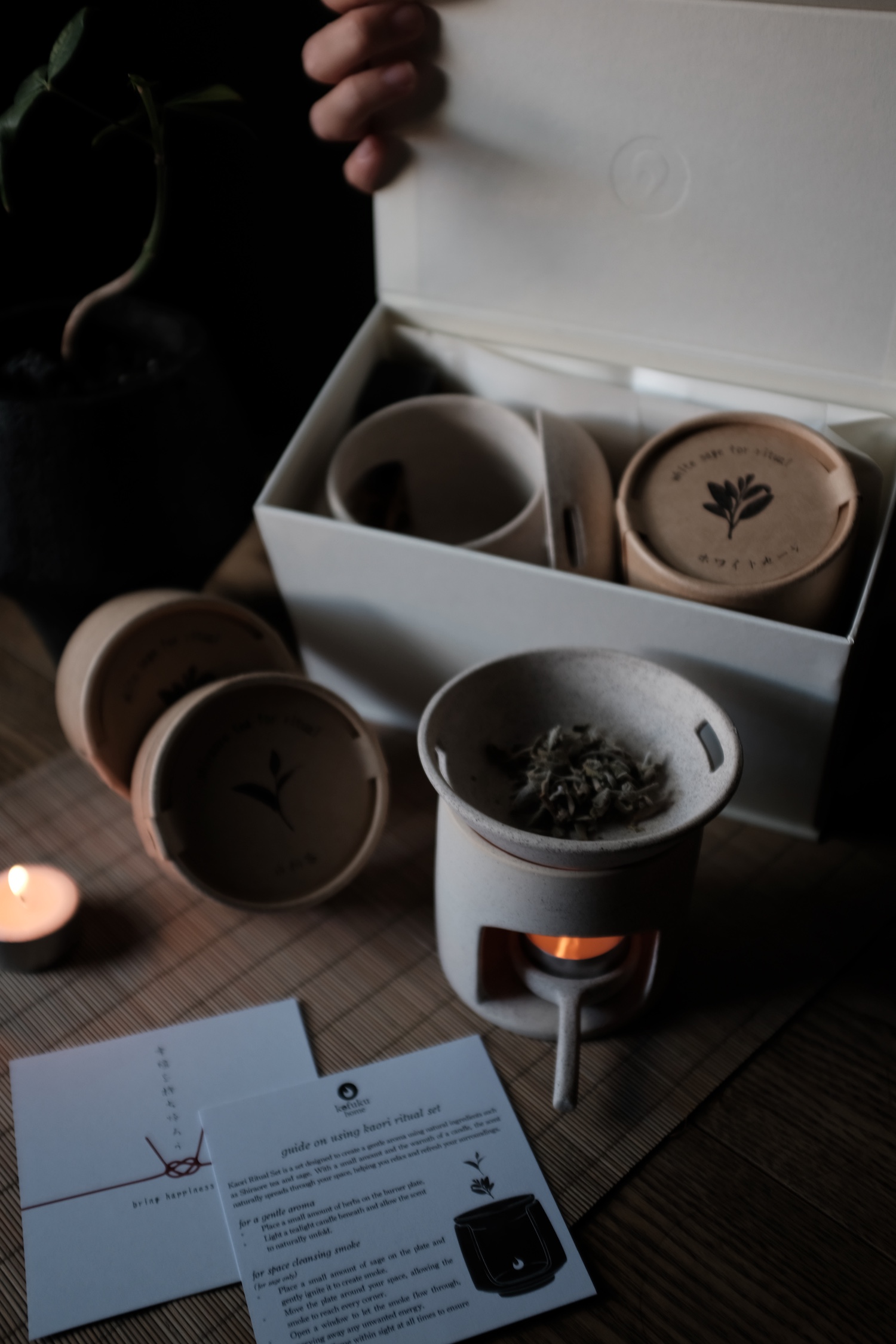 Bộ đốt hương tự nhiên - Kaori set