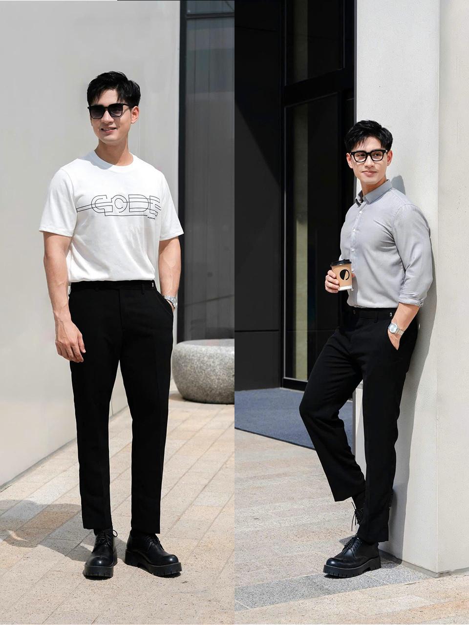 Quần Âu Cạp Điều Chỉnh Độ Rộng Vòng Eo Form Dáng Baggy, Quần Tây Nam Phong Cách Hàn Quốc Co Giãn Q141 Menswear Pants