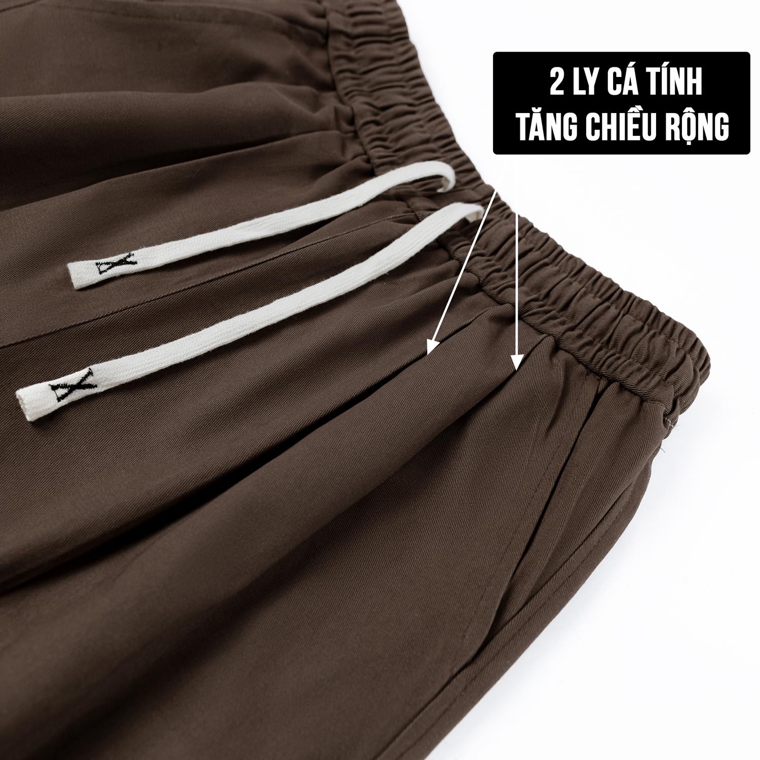 Quần Kaki Ống Rộng Dáng Thụng Xếp Ly Lưng Cao  Phong Cách Retro Hàn Quốc Q182 Pants Kem Nam Menswear Nam Menswear