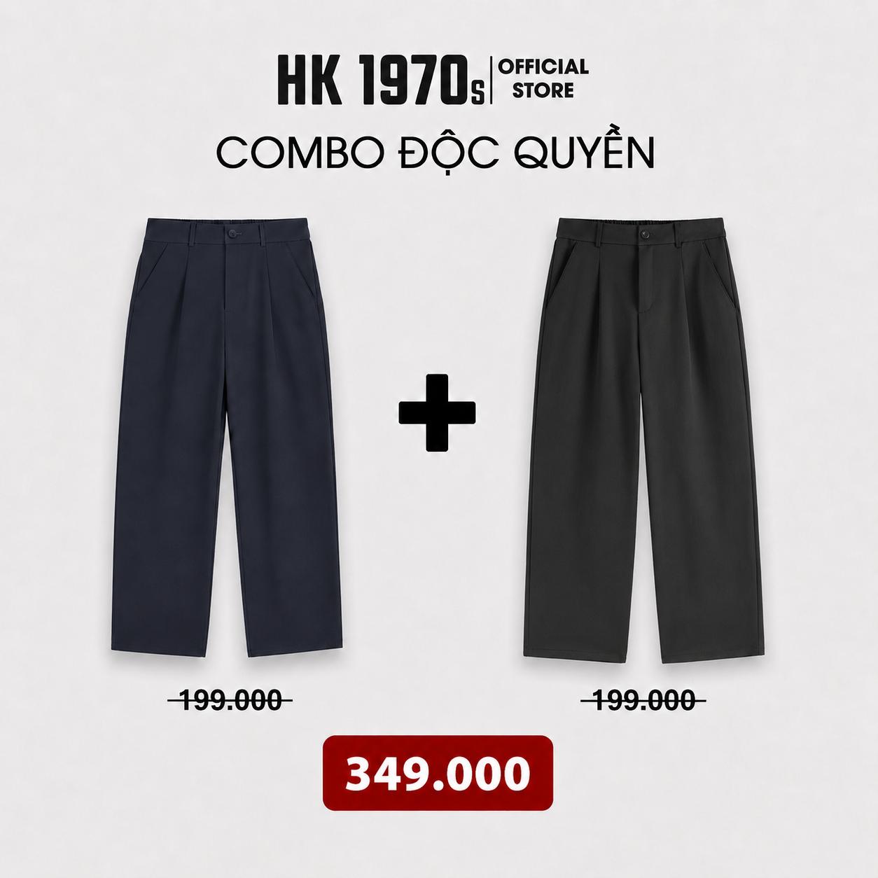 Quần Âu Nam Dáng Suông Cạp Chun Sau Vải Kaki Đài Mềm Mịn Co Giãn Nhẹ Ống Rộng Mặc Thoải Mái Q240
