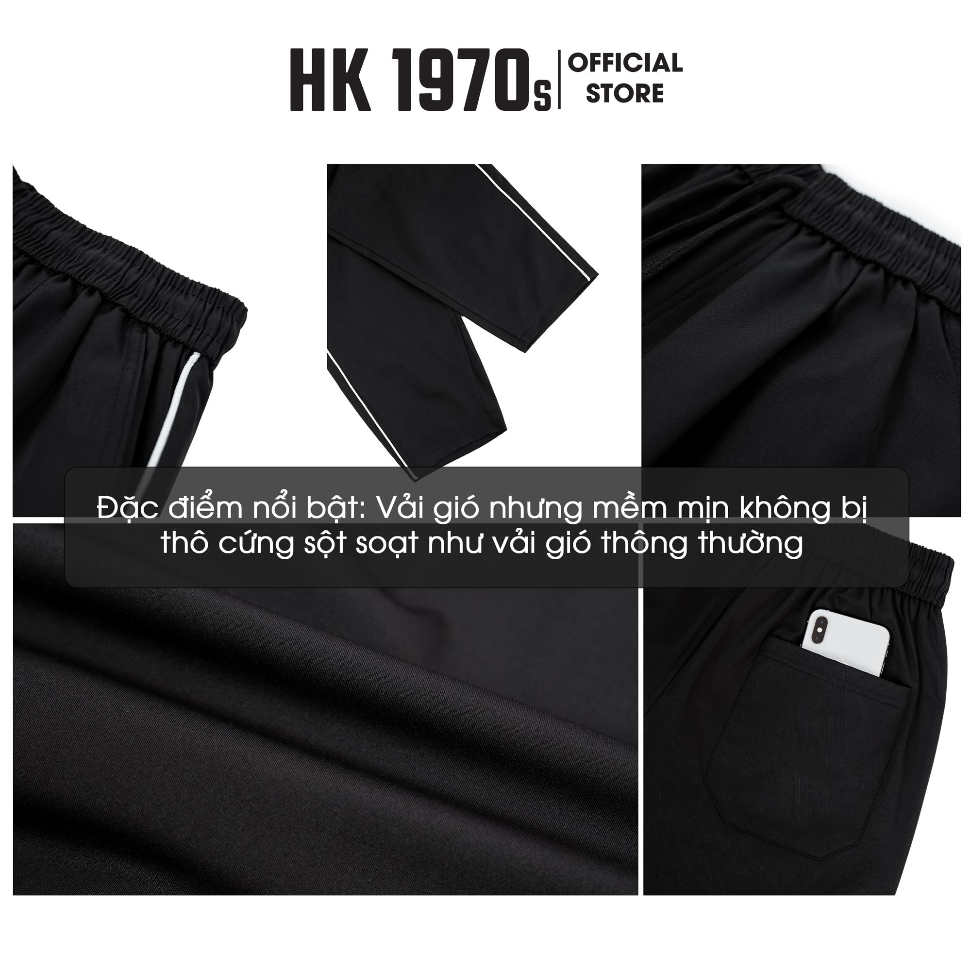Quần Gió Thể Thao Mềm Mịn Co Giãn Nhẹ Dáng Baggy Quần Ống Suông Nam Nữ Unisex Cho Mùa Hè Q222 Màu Đen Kaki Nâu Be