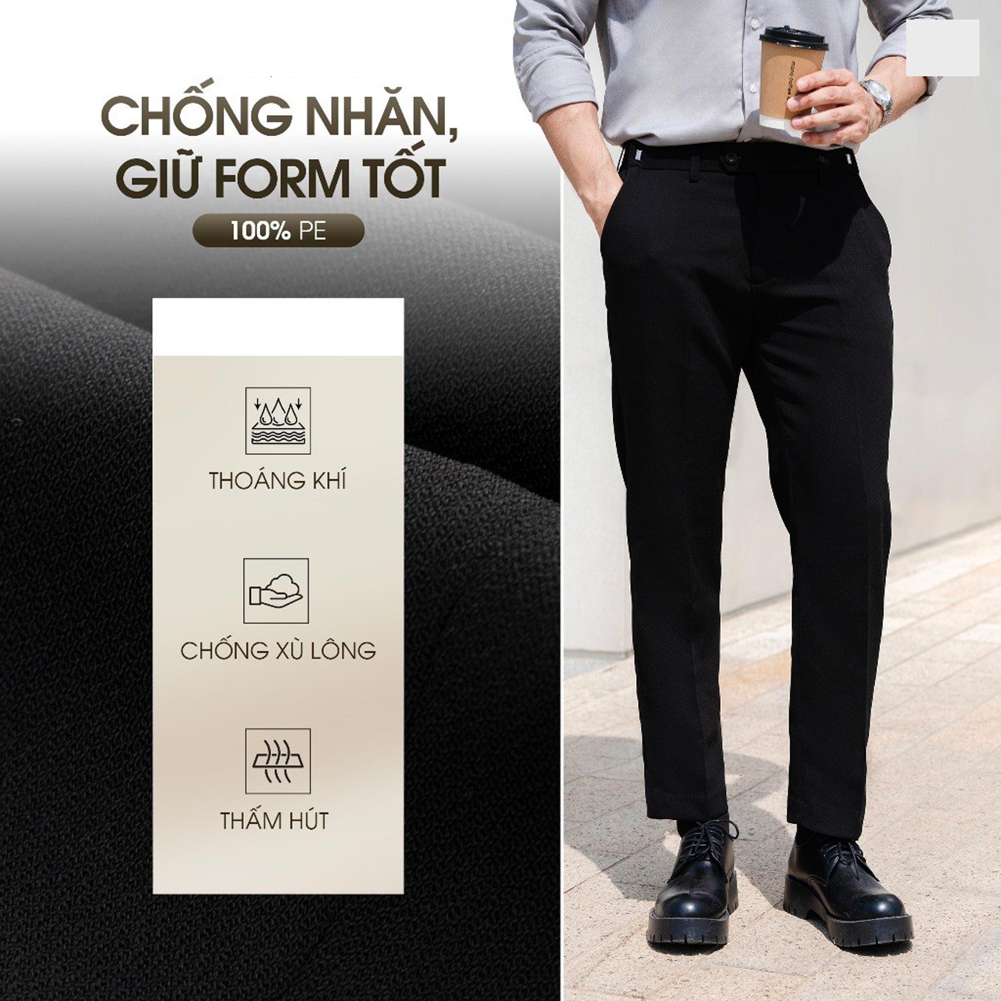 Quần Âu Cạp Điều Chỉnh Độ Rộng Vòng Eo Form Dáng Baggy, Quần Tây Nam Phong Cách Hàn Quốc Co Giãn Q141 Menswear Pants