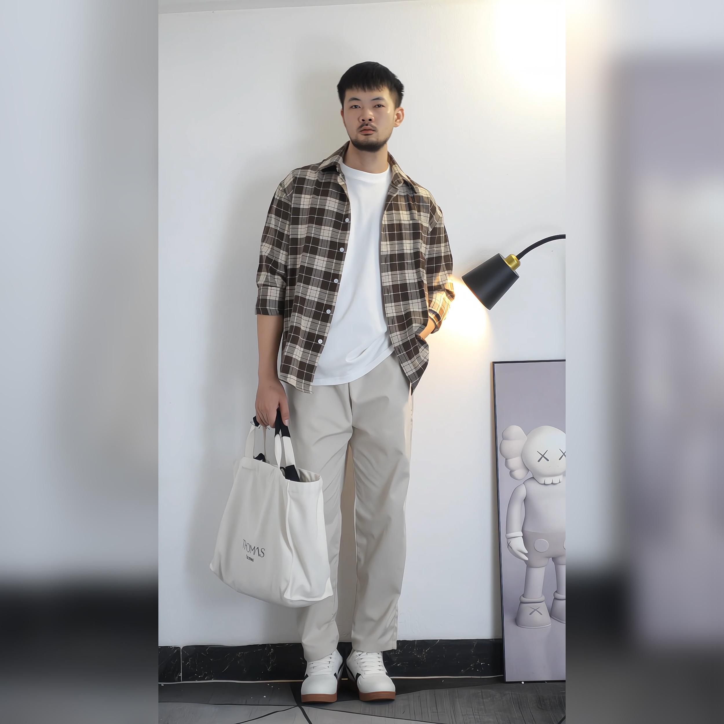 Quần Kaki ống suông cạp chun dáng Baggy Unisex chất liệu Kaki mềm thoáng mát phong cách đơn giản Q188 Menswear Nam Pants Có Túi Đen