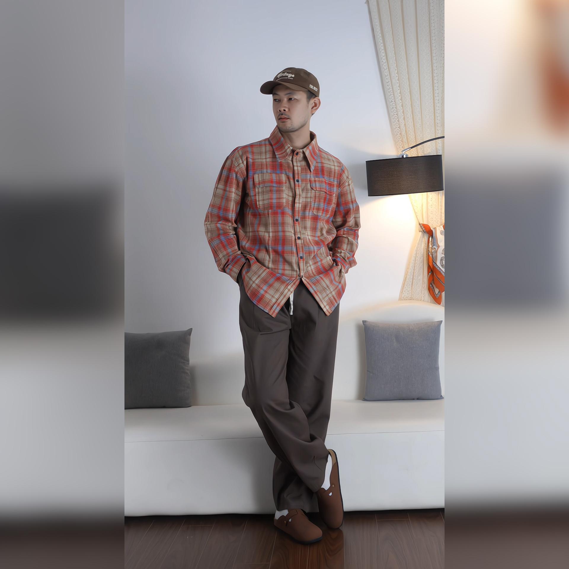 Quần Kaki Ống Rộng Dáng Thụng Xếp Ly Lưng Cao  Phong Cách Retro Hàn Quốc Q182 Pants Kem Nam Menswear Nam Menswear