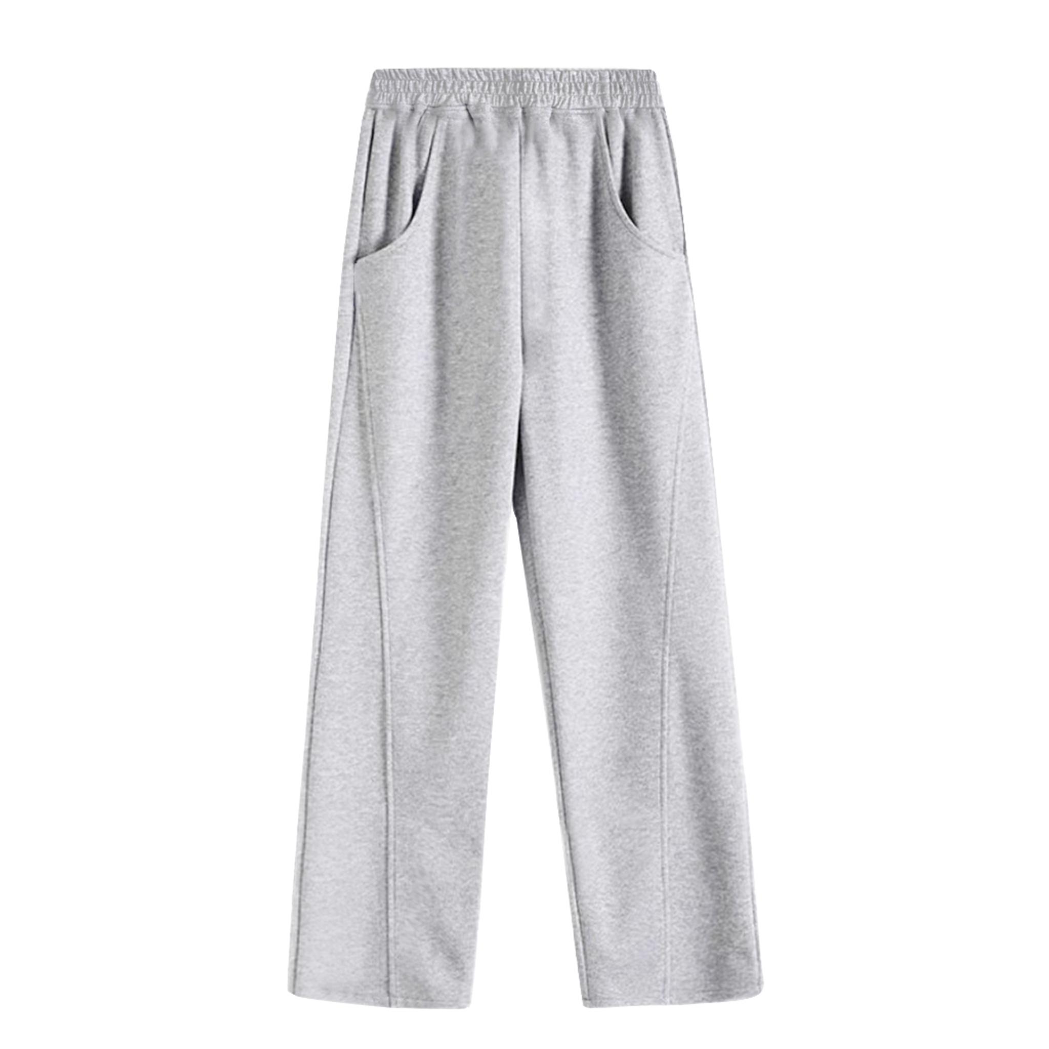 Quần Ống Rộng Có Dây Rút Chất Nỉ 2 Da Xịn Thiết kế Đường Line mới ở Ống Quần Phong Cách Streetwear Q153 Menswear Nam Pants Đen Có Túi