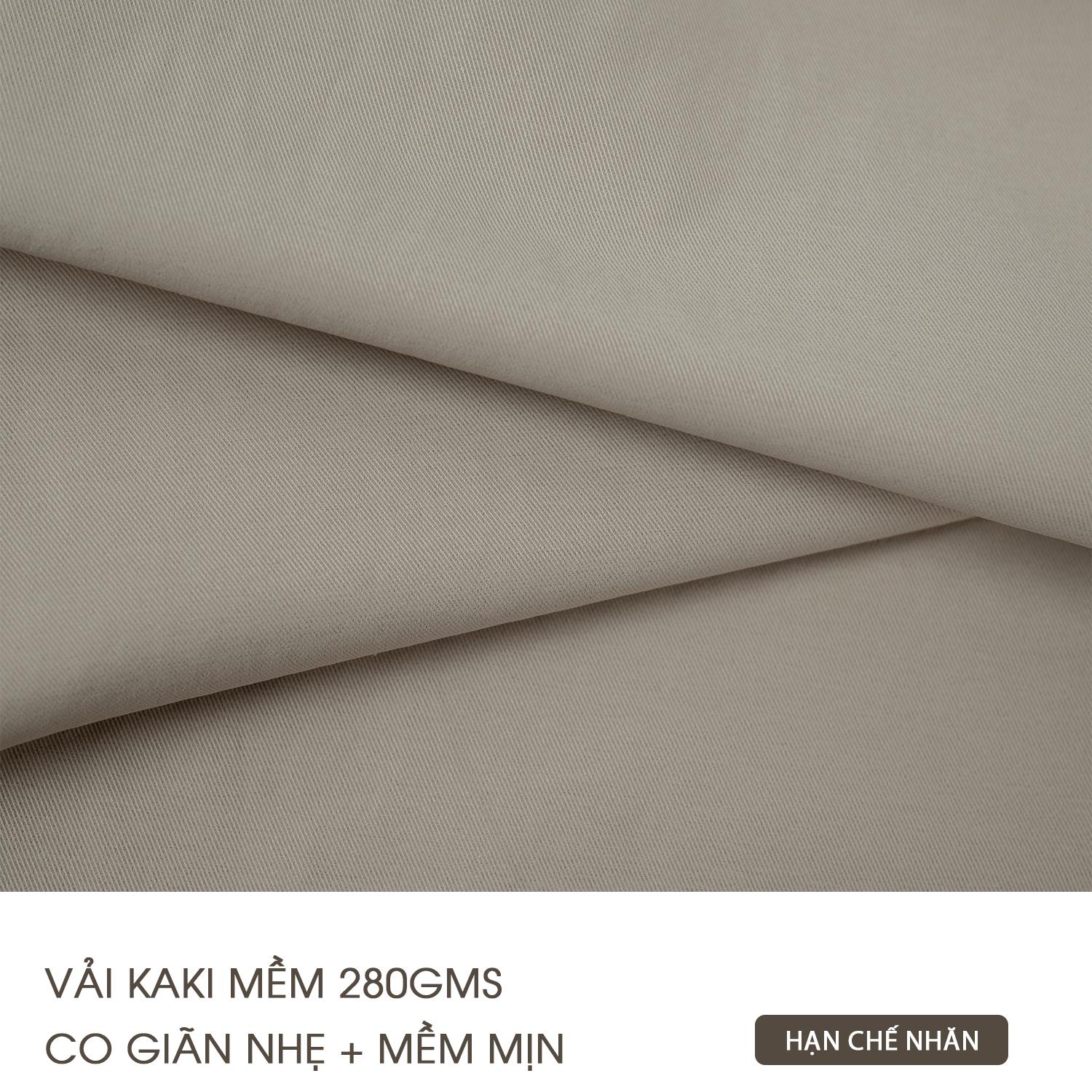 Quần Kaki Nam Chất Vải Kaki Vải Kaki 280gsm Mềm Mịn Co Giãn Form Đẹp Không Xù Dáng Baggy Ống Suông Phong Cách Thanh Lịch Trẻ Trung Q259