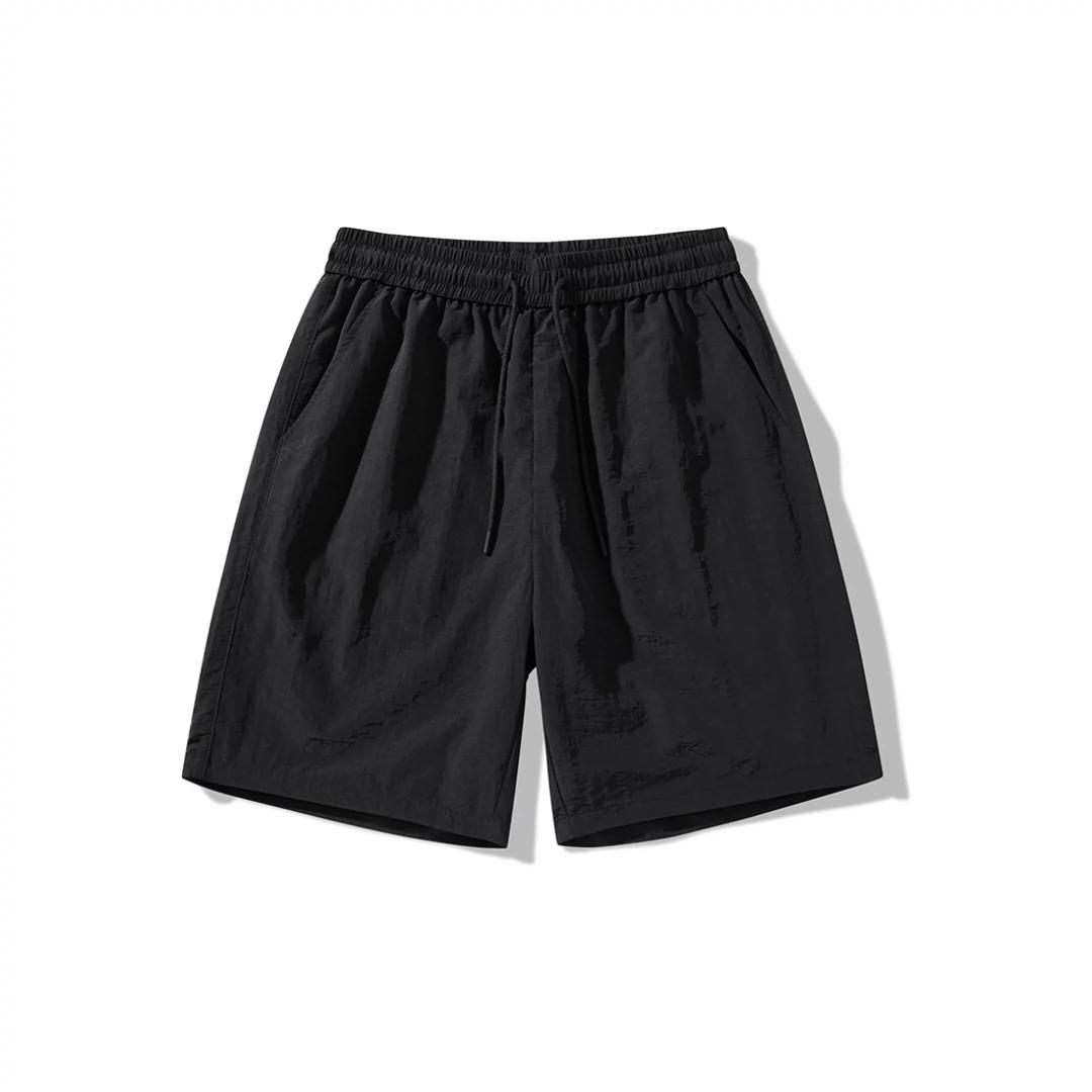 Quần Short Gió Nhăn Nam Nữ Unisex 150GSM Chất Vải Gió Nhăn Cao Cấp Mềm Mịn Form Ống Rộng Oversize Dài Ngang Gối Q210