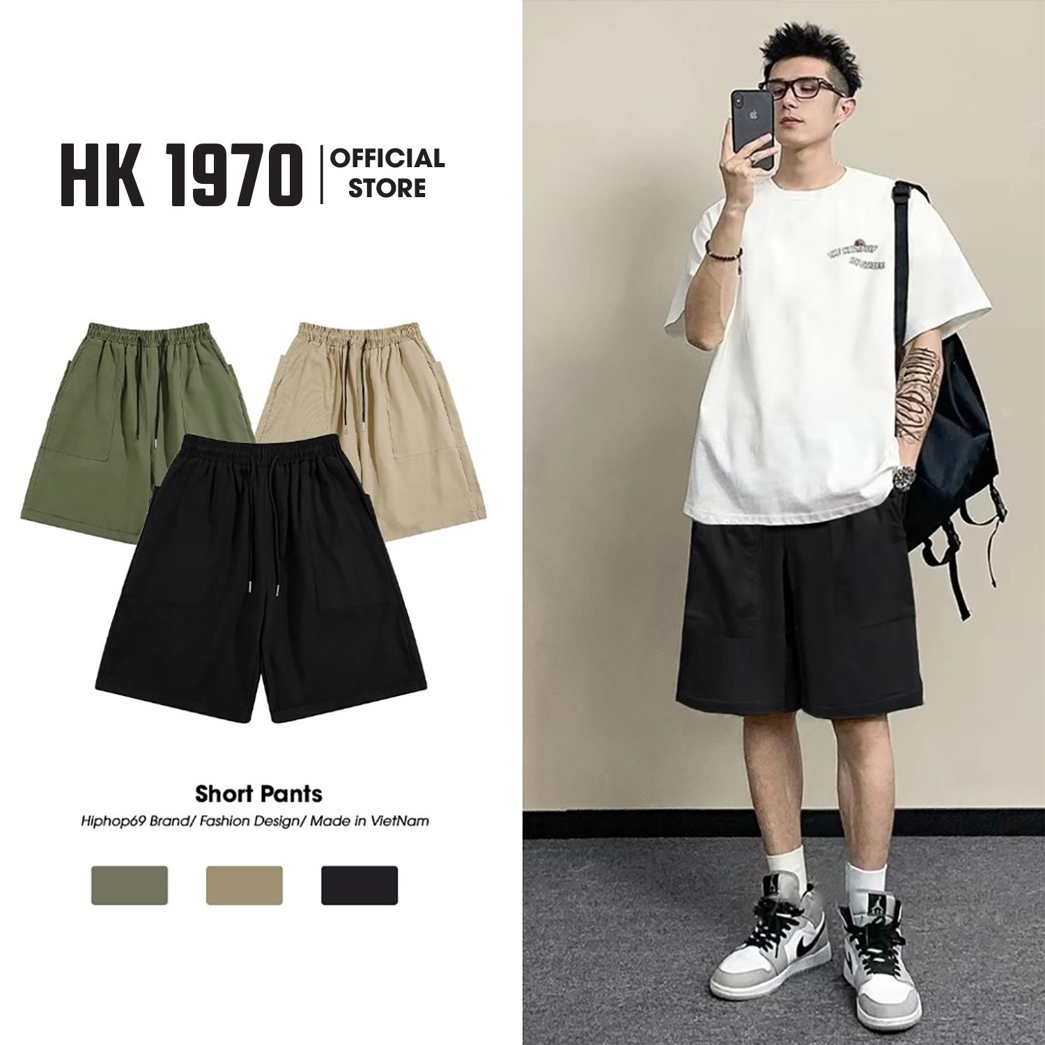 Quần Short KaKi Nam Nữ Unisex Chất Vải KaKi 2 Da Form Ống Rộng Oversize Dài Qua Gối Q207 quan thethao