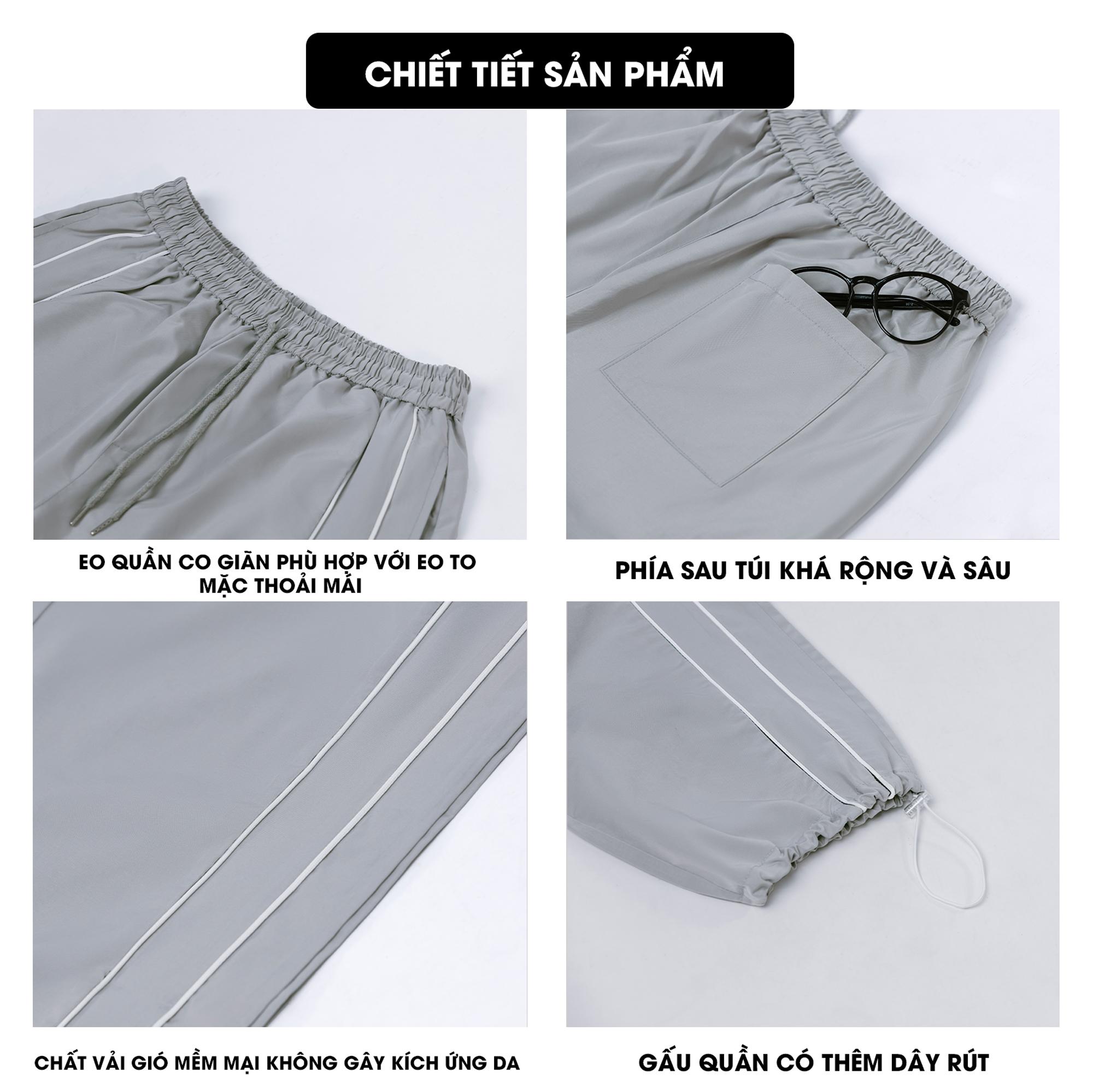 Quần Thể Thao Nam Nữ Có Dây Rút Chất, Dáng Rộng Trẻ Trung Dễ Phối Đồ Thời Trang - Q184 Menswear Pants quần _ gió nam