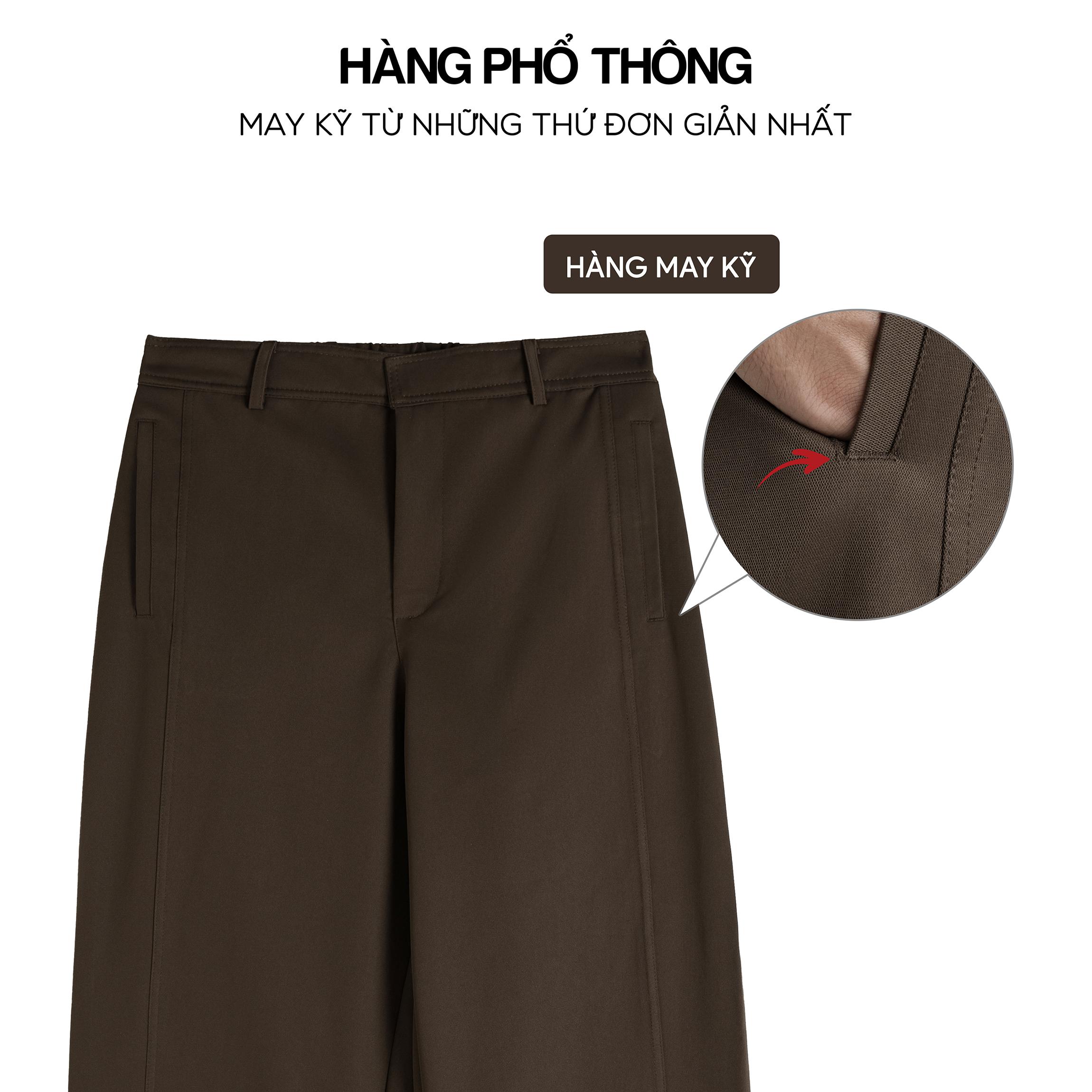 Quần Dài Kaki Nam Quần Ống Rông Cạp Chun Sau Vải Kaki Đài Mềm Mịn Co Giãn Nhẹ Form Rộng Thiết Kế Mới Phong Cách Đường Phố Q250