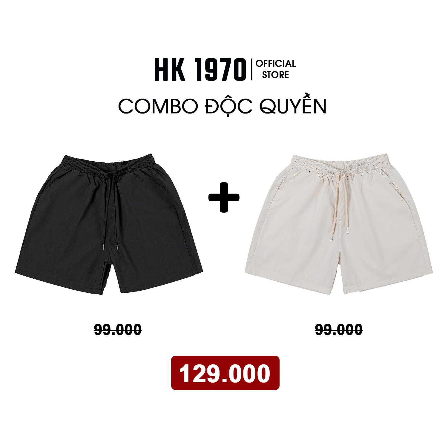 [HK1970 x THÀNH ĐƠN GIẢN] Quần Short Gió Basic Nam Nữ Unisex Chất Vải Gió Cao Cấp Mềm Mịn Form Ống Ngang Gối Q211