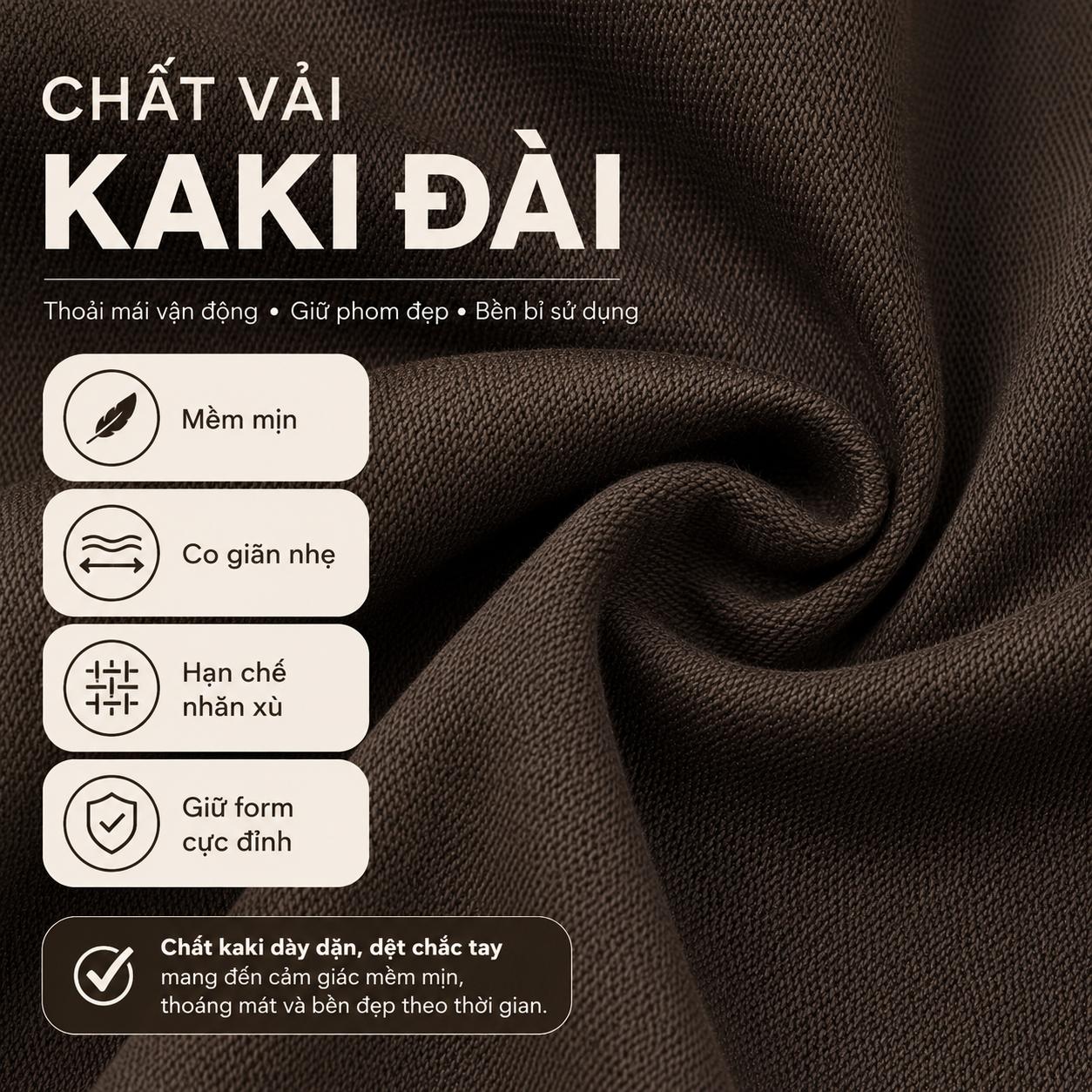 Quần Short Kaki Nam [Form Trên Gối] Vải Kaki Đài Co Giãn Nhẹ Không Nhăn Xù Bai Nhão Mặc Mùa Hè Thoải Mái Q245