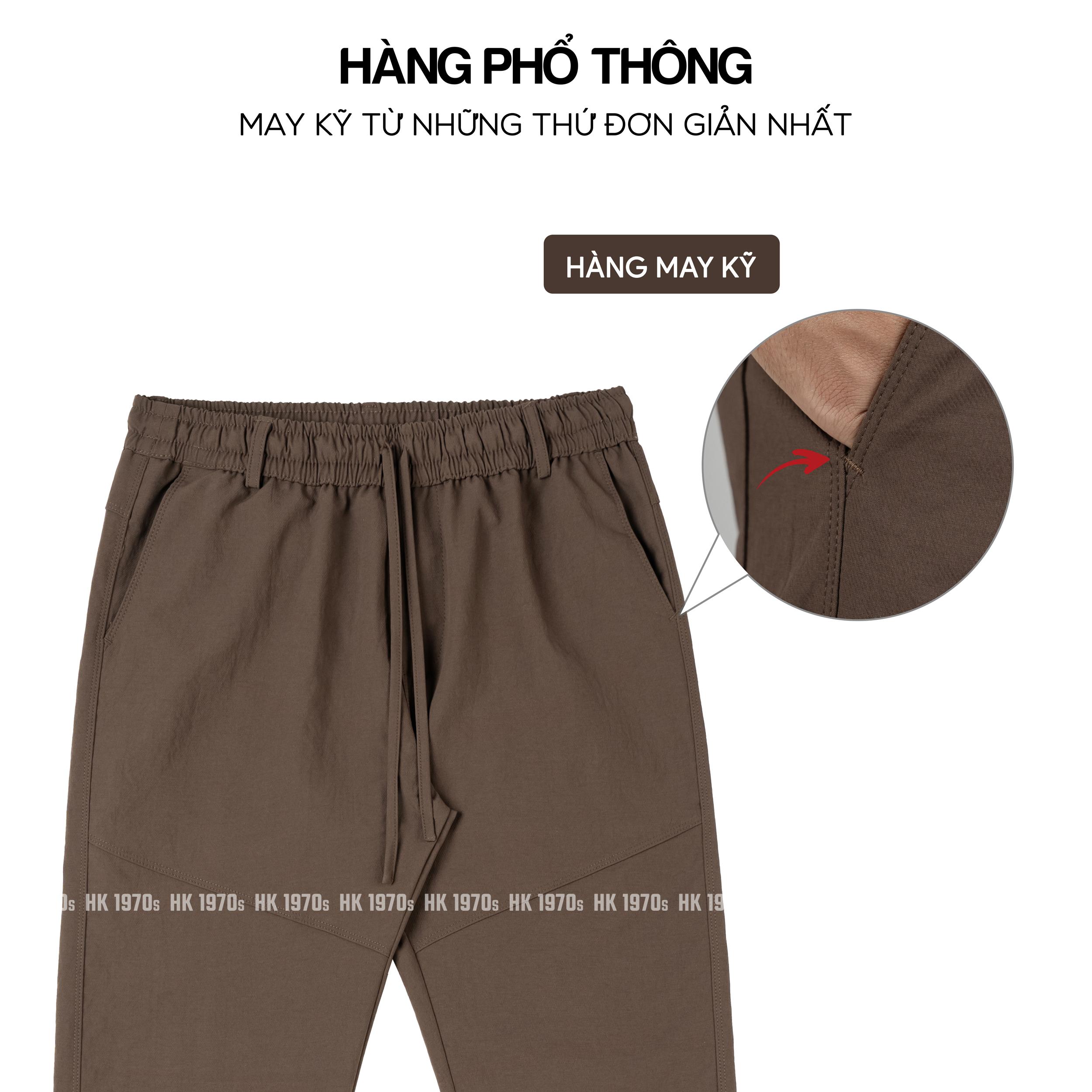 Quần Kaki Nam (Có Bụng) Eo Chun Ống Côn Vải Kaki Pha Đũi Co Giãn Nhẹ 280GSM Không Nhăn Xù Bai Nhão, Vải Cao Cấp Ngoài Đanh Trong Mềm Phong Cách Năng Động Thoải Mái Mùa Hè Q225