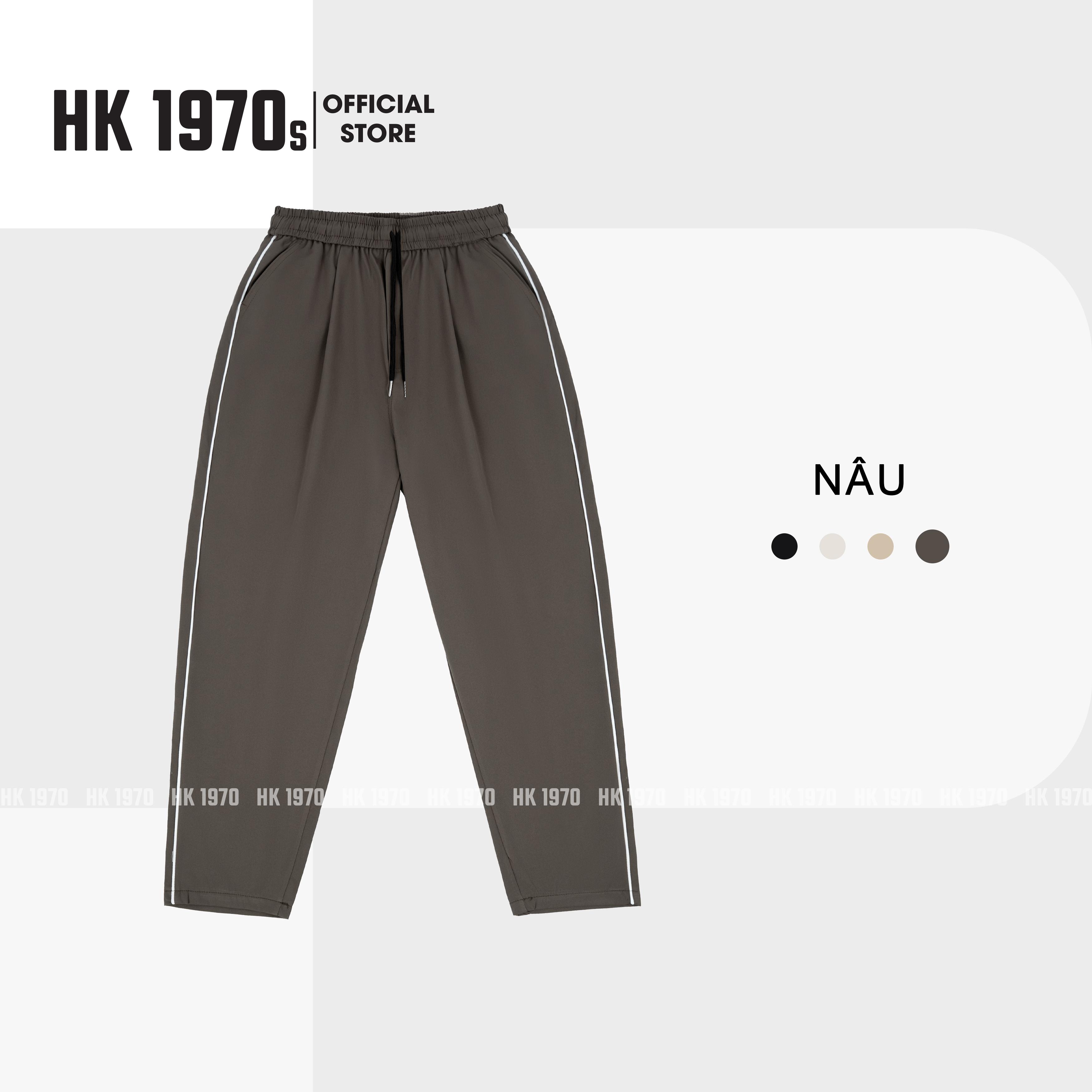Quần Gió Thể Thao Mềm Mịn Co Giãn Nhẹ Dáng Baggy Quần Ống Suông Nam Nữ Unisex Cho Mùa Hè Q222 Màu Đen Kaki Nâu Be
