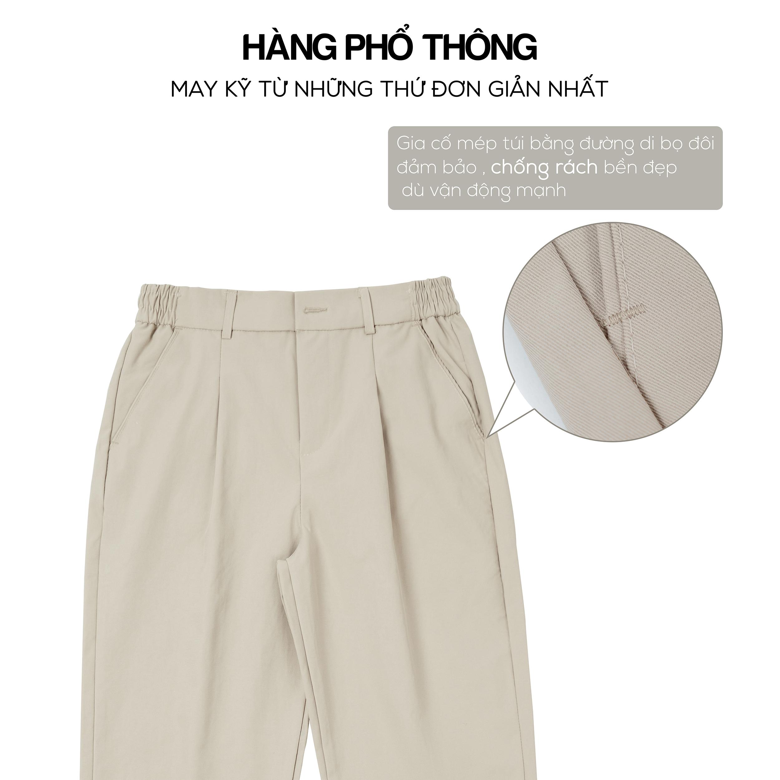 Quần Kaki Nam Chất Vải Kaki Vải Kaki 280gsm Mềm Mịn Co Giãn Form Đẹp Không Xù Dáng Baggy Ống Suông Phong Cách Thanh Lịch Trẻ Trung Q259