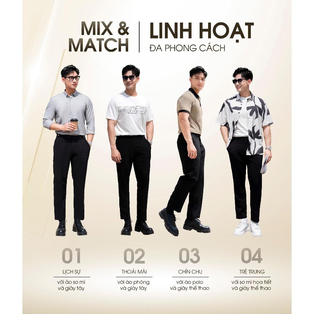 Quần Âu Cạp Điều Chỉnh Độ Rộng Vòng Eo Form Dáng Baggy, Quần Tây Nam Phong Cách Hàn Quốc Co Giãn Q141 Menswear Pants