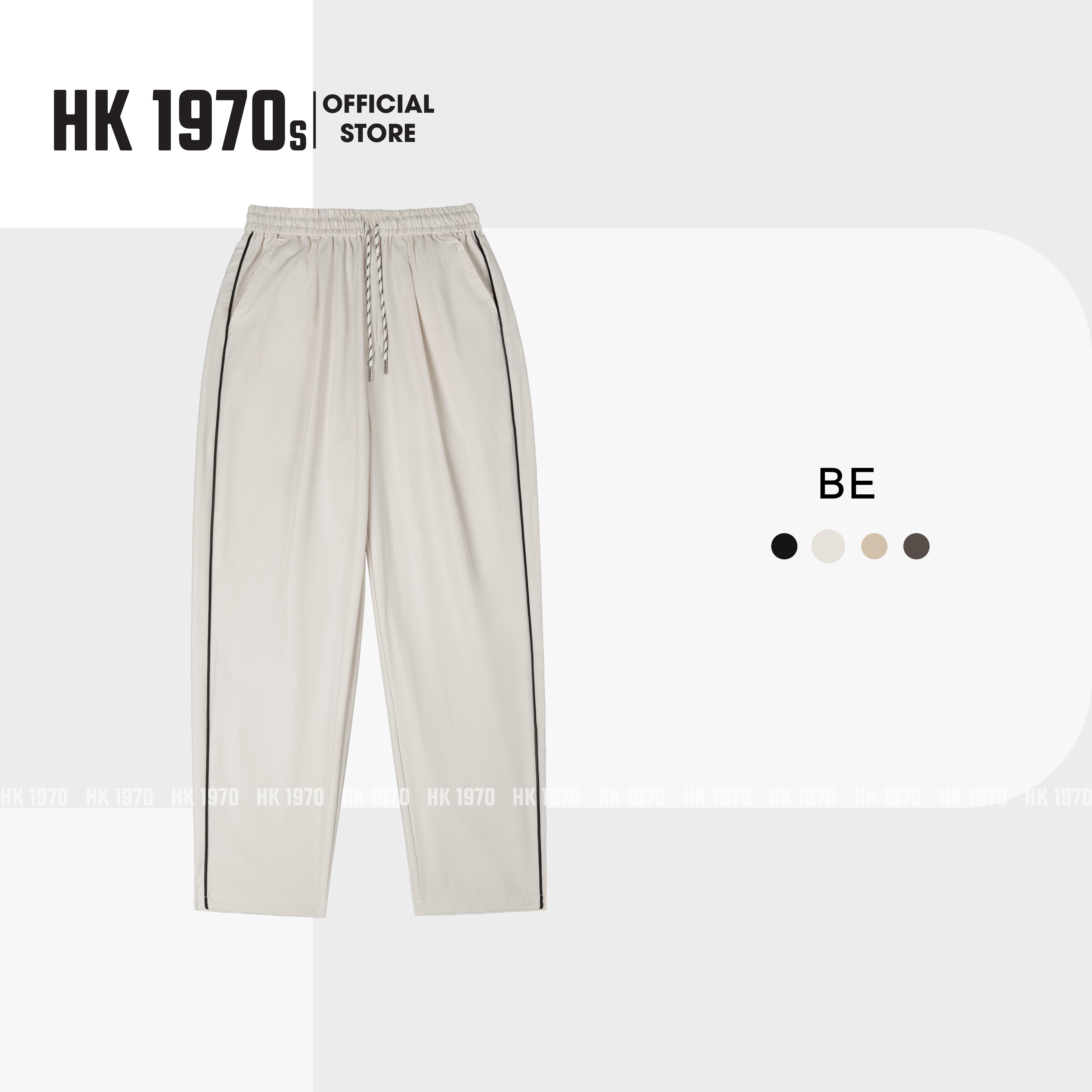 Quần Gió Thể Thao Mềm Mịn Co Giãn Nhẹ Dáng Baggy Quần Ống Suông Nam Nữ Unisex Cho Mùa Hè Q222 Màu Đen Kaki Nâu Be