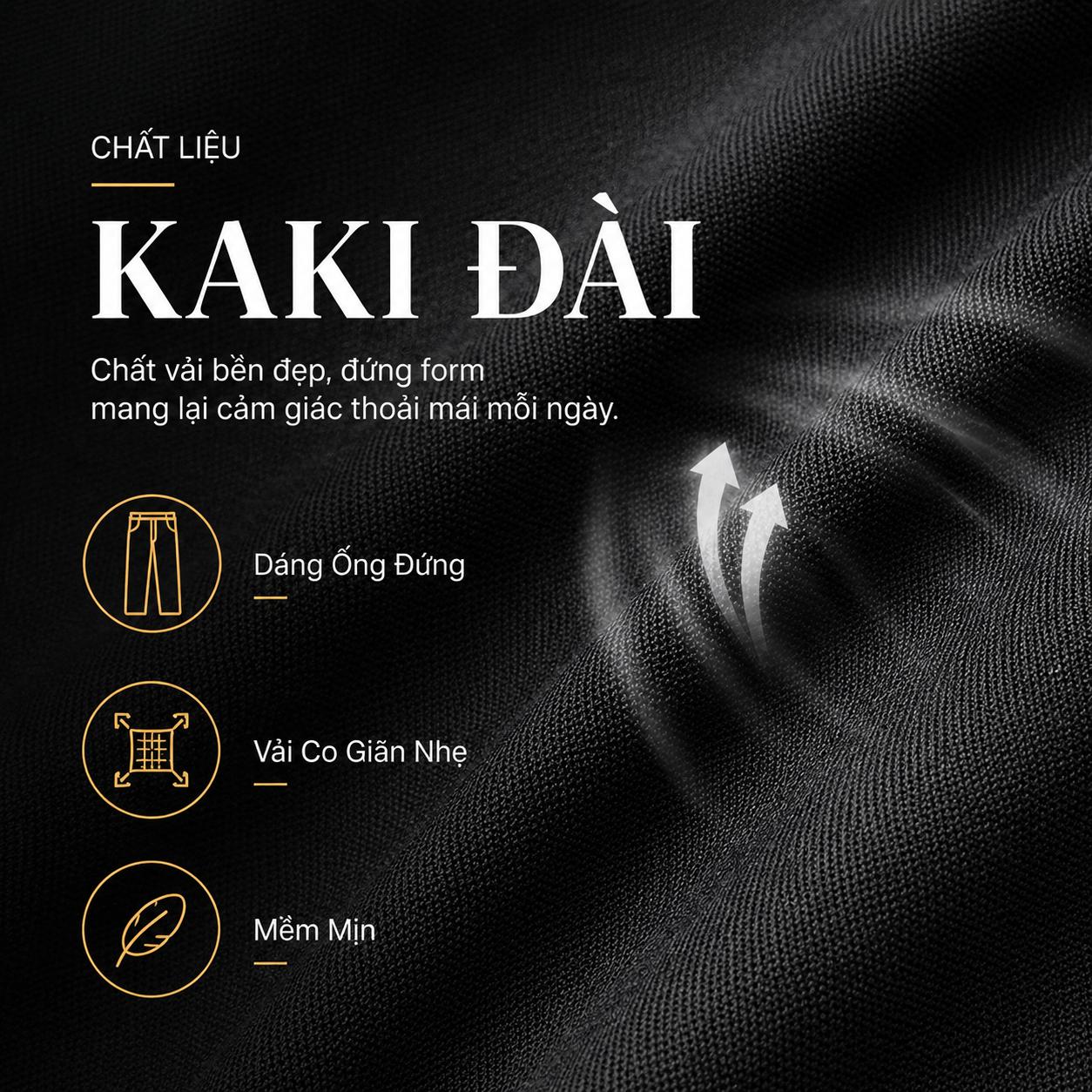 Quần Kaki Nam Dáng Ống Đứng Cạp Chun 80% Vải Kaki Đài Mềm Mịn Co Giãn Nhẹ Ống Suông Form Regular Phong Cách Trẻ Trung Năng Động Q246